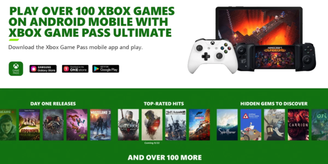 Cloud gaming on xbox game pass