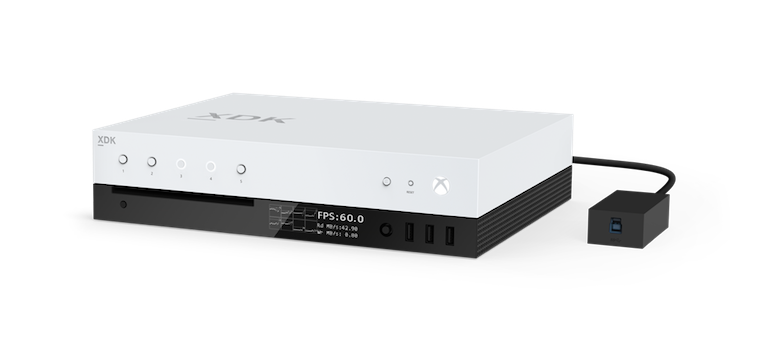Xbox Scorpio's dev kit has a frame-rate counter on the front